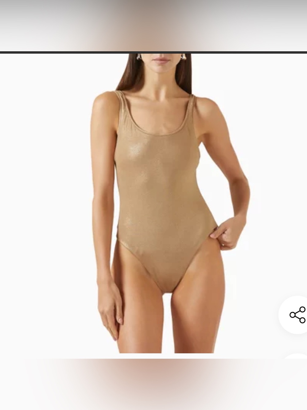 SARA CRISTINA Olympic One-piece Swimsuit - Gold